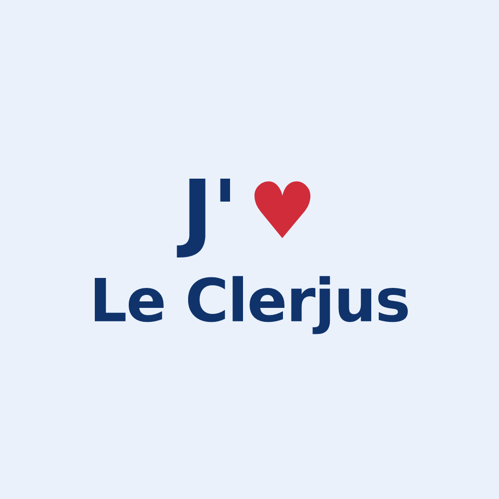 Sticker personnalisé Le Clerjus — design J'aime Le Clerjus