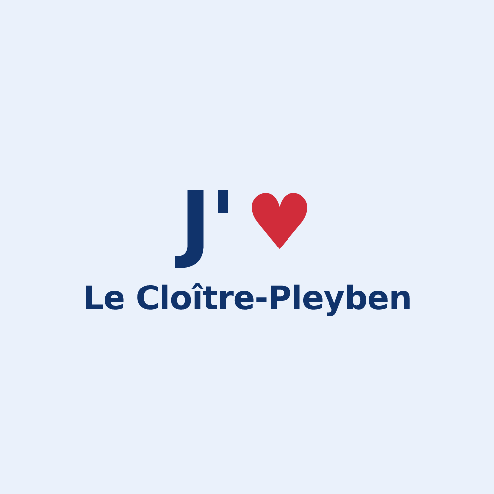 Sticker personnalisé Le Cloître-Pleyben — design J'aime Le Cloître-Pleyben