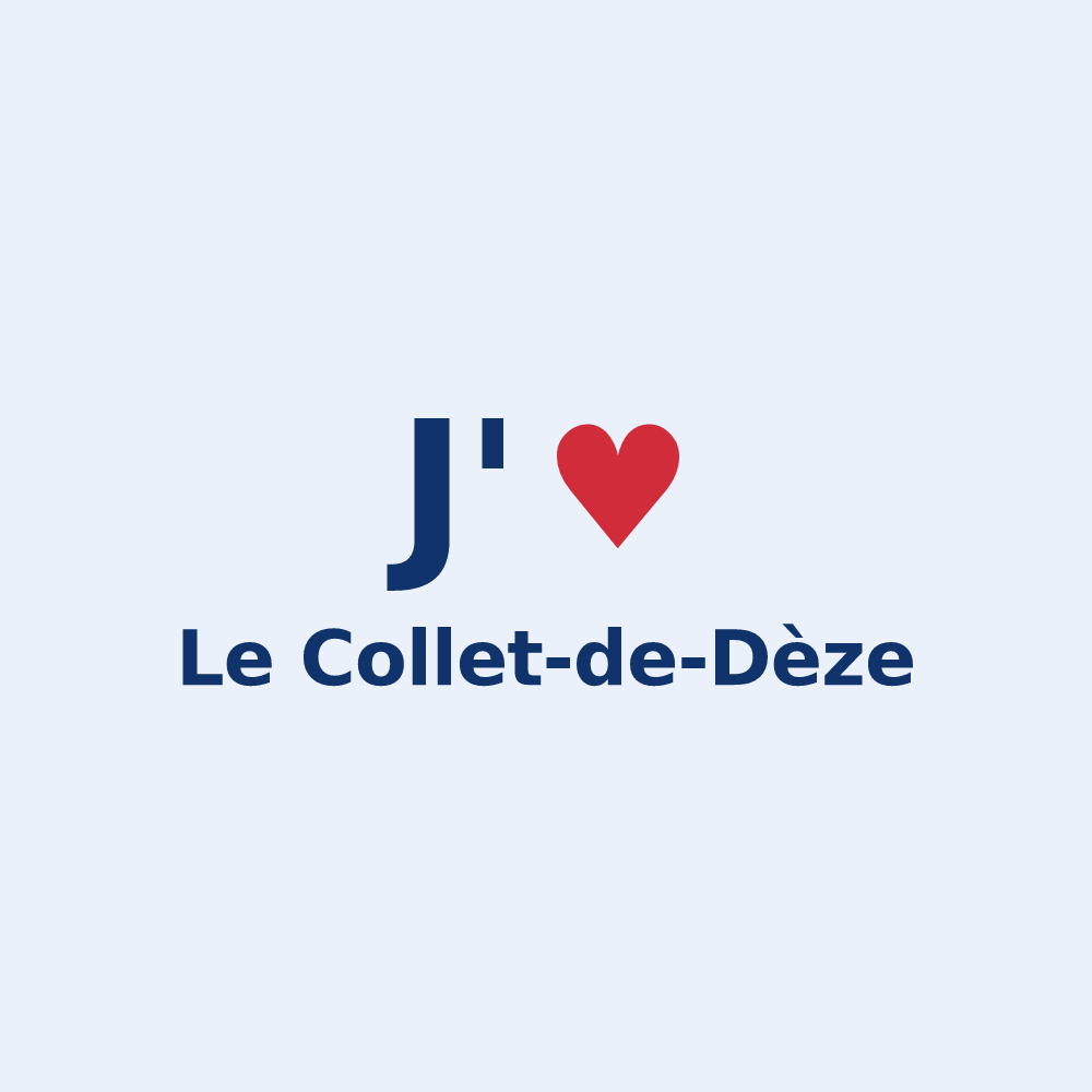 Sticker personnalisé Le Collet-de-Dèze — design J'aime Le Collet-de-Dèze