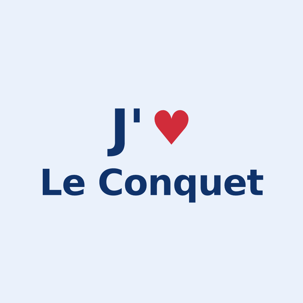 Sticker personnalisé Le Conquet — design J'aime Le Conquet