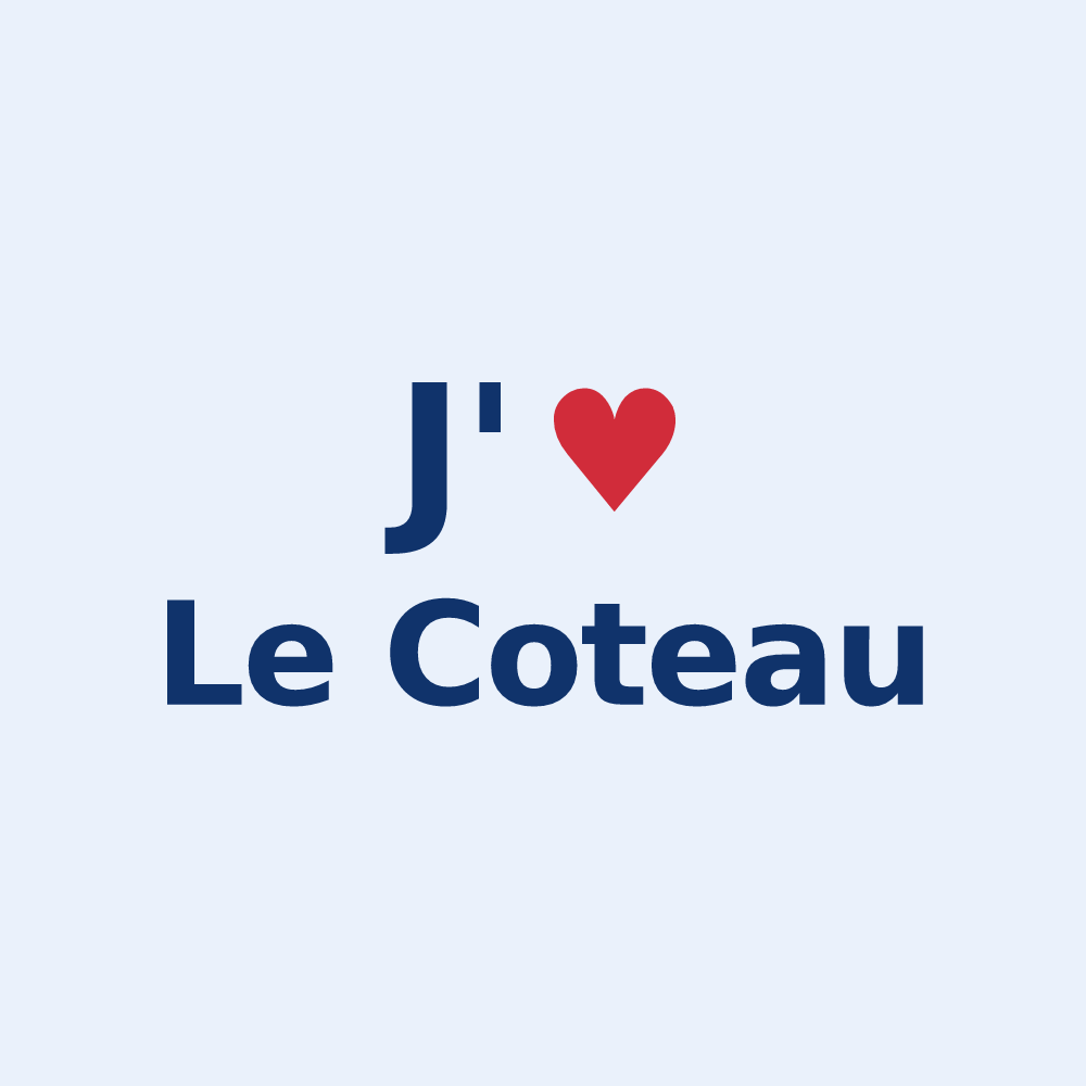Sticker personnalisé Le Coteau — design J'aime Le Coteau