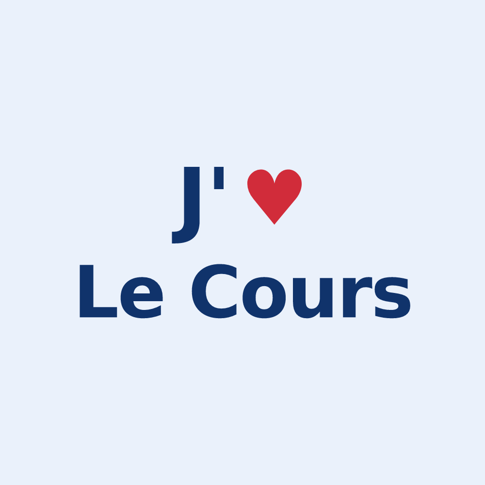 Sticker personnalisé Le Cours — design J'aime Le Cours