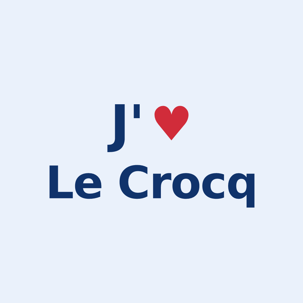 Sticker personnalisé Le Crocq — design J'aime Le Crocq