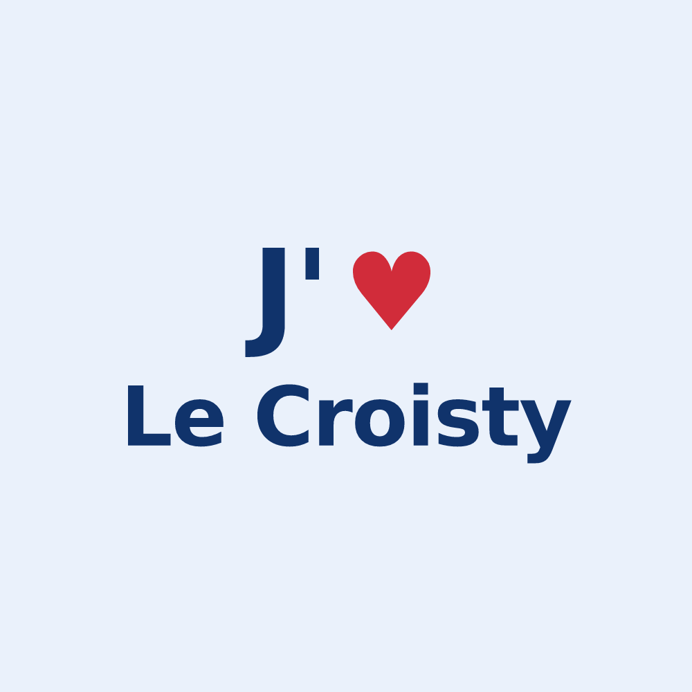 Sticker personnalisé Le Croisty — design J'aime Le Croisty