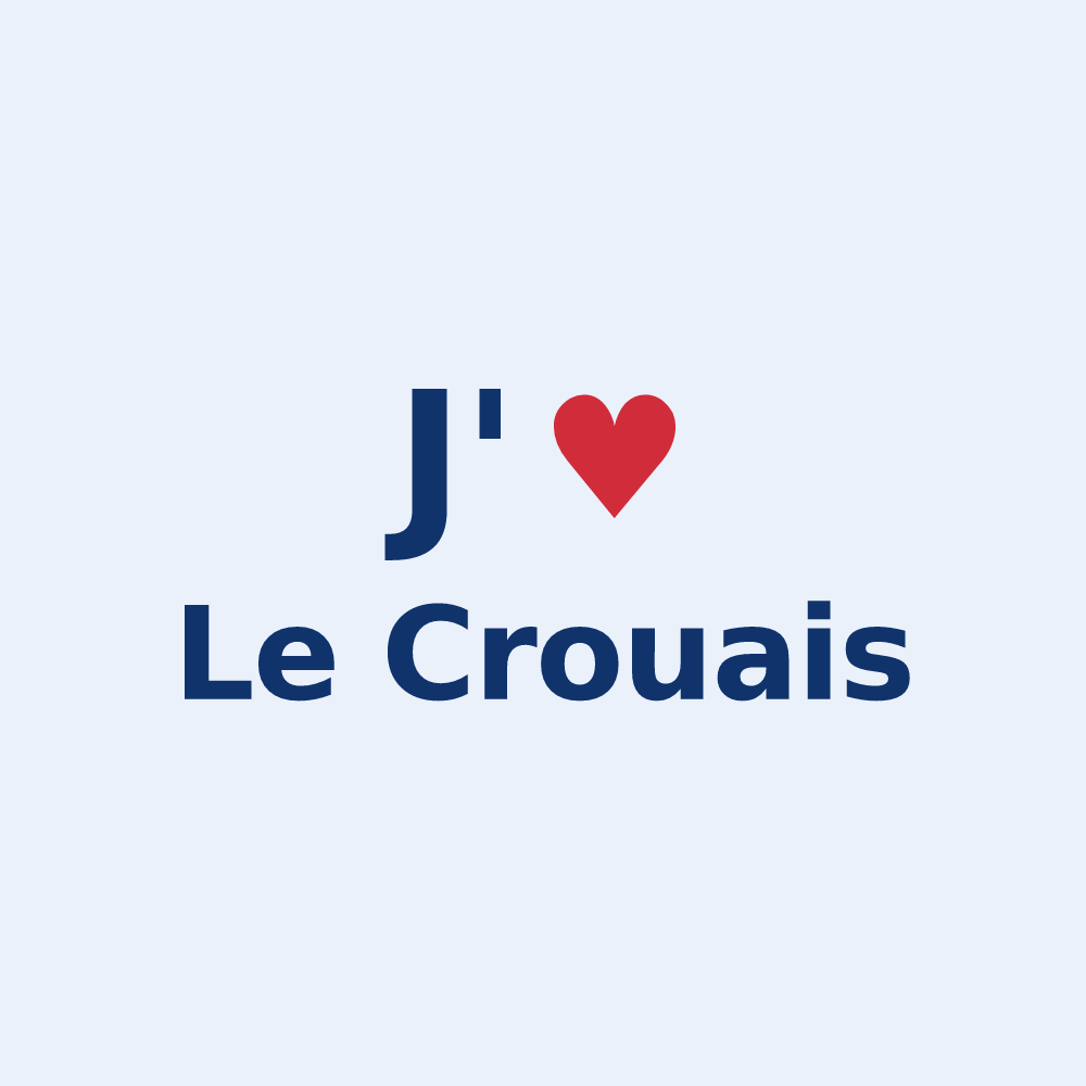Sticker personnalisé Le Crouais — design J'aime Le Crouais