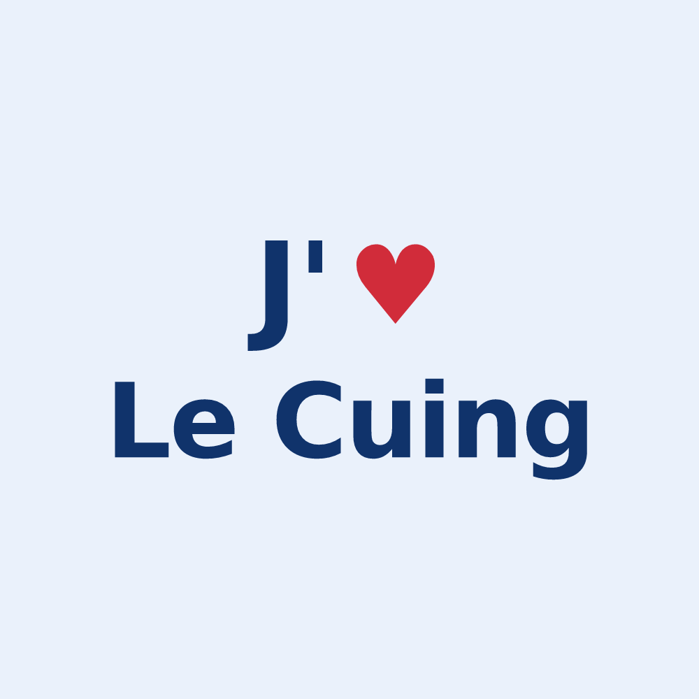 Sticker personnalisé Le Cuing — design J'aime Le Cuing
