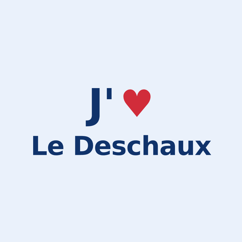 Sticker personnalisé Le Deschaux — design J'aime Le Deschaux