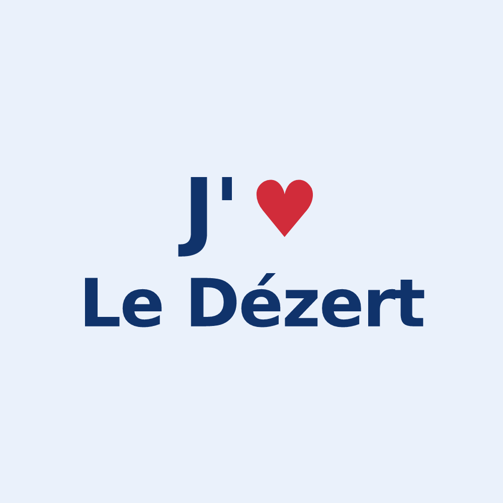 Sticker personnalisé Le Dézert — design J'aime Le Dézert