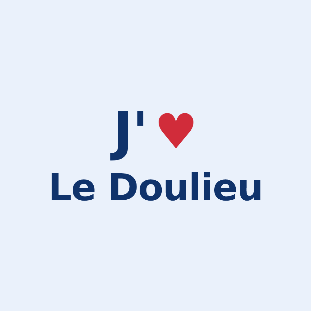 Sticker personnalisé Le Doulieu — design J'aime Le Doulieu