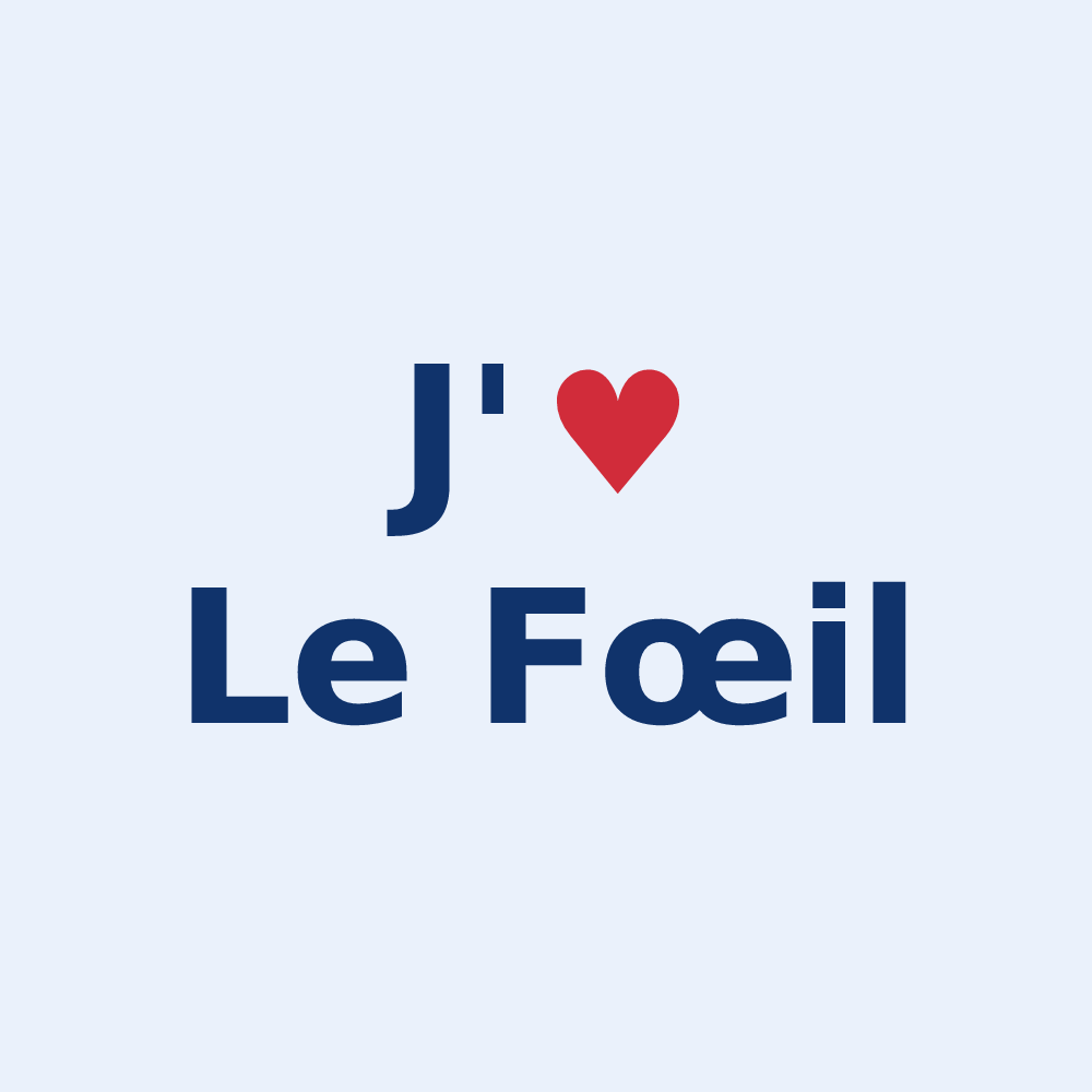 Sticker personnalisé Le Fœil — design J'aime Le Fœil