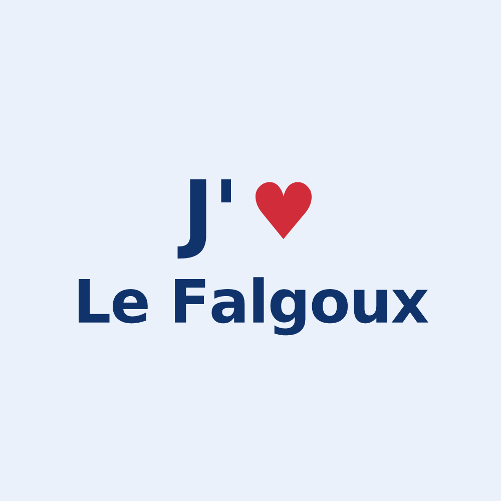 Sticker personnalisé Le Falgoux — design J'aime Le Falgoux