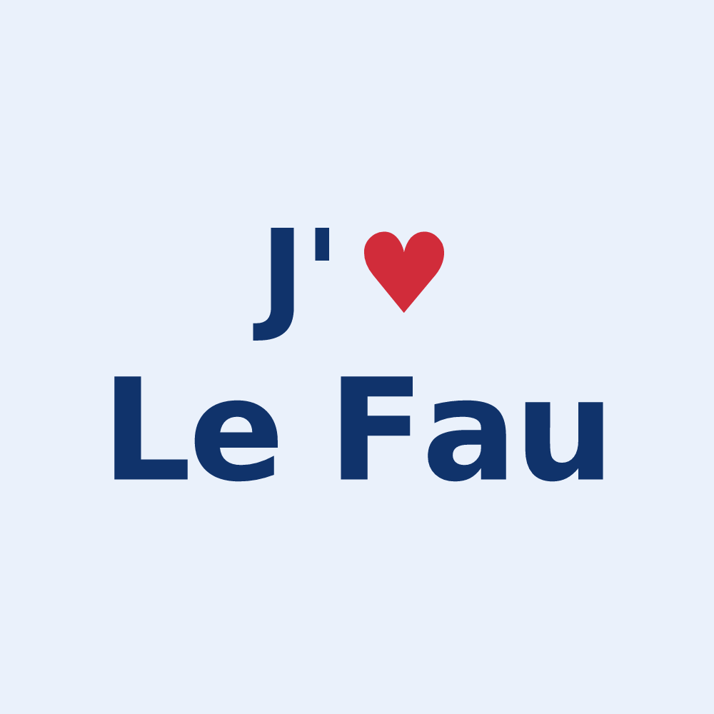 Sticker personnalisé Le Fau — design J'aime Le Fau