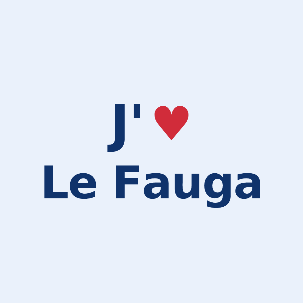 Sticker personnalisé Le Fauga — design J'aime Le Fauga
