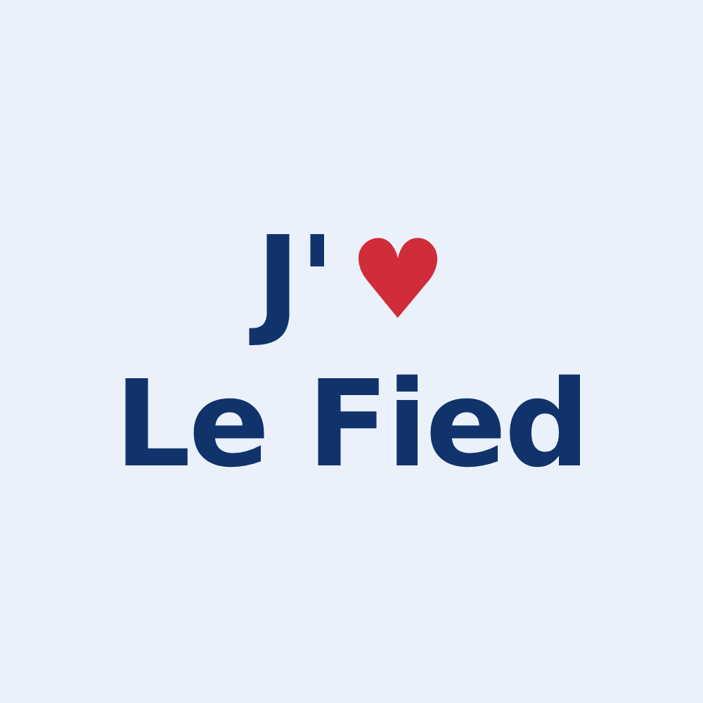 Sticker personnalisé Le Fied — design J'aime Le Fied