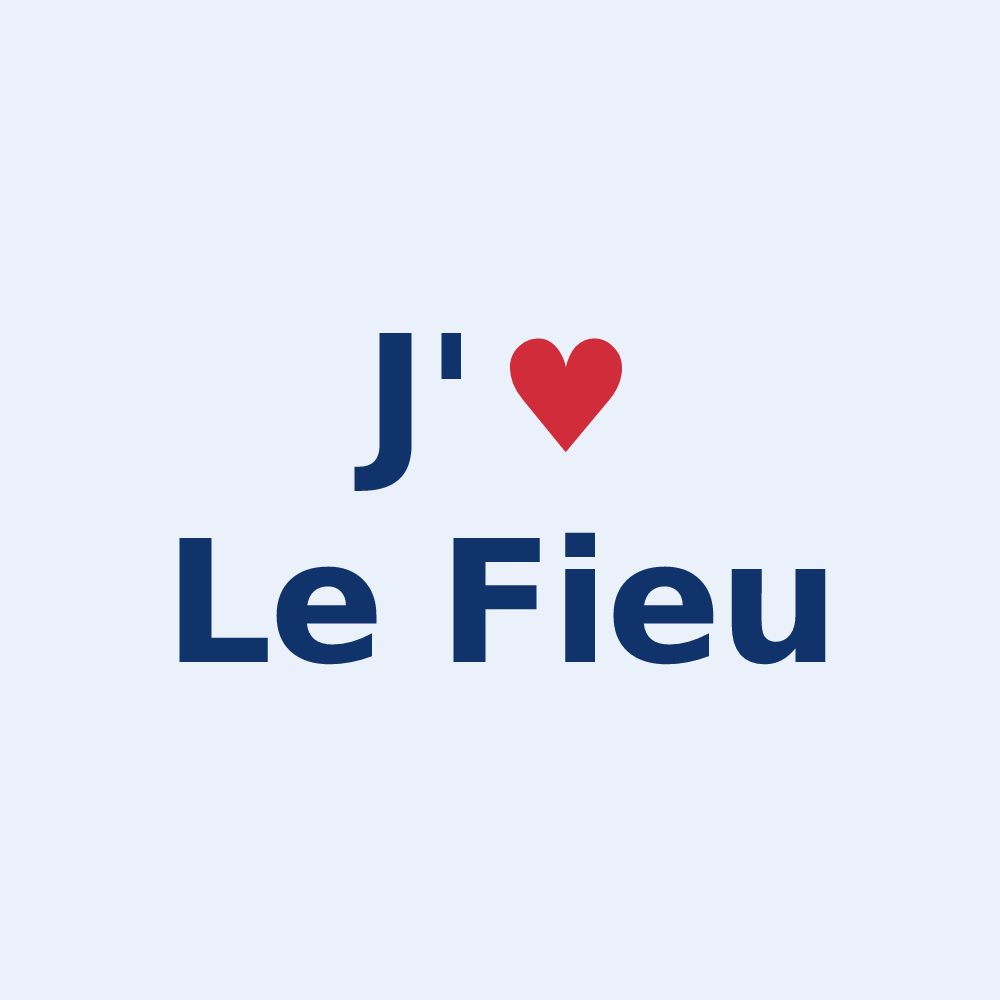 Sticker personnalisé Le Fieu — design J'aime Le Fieu