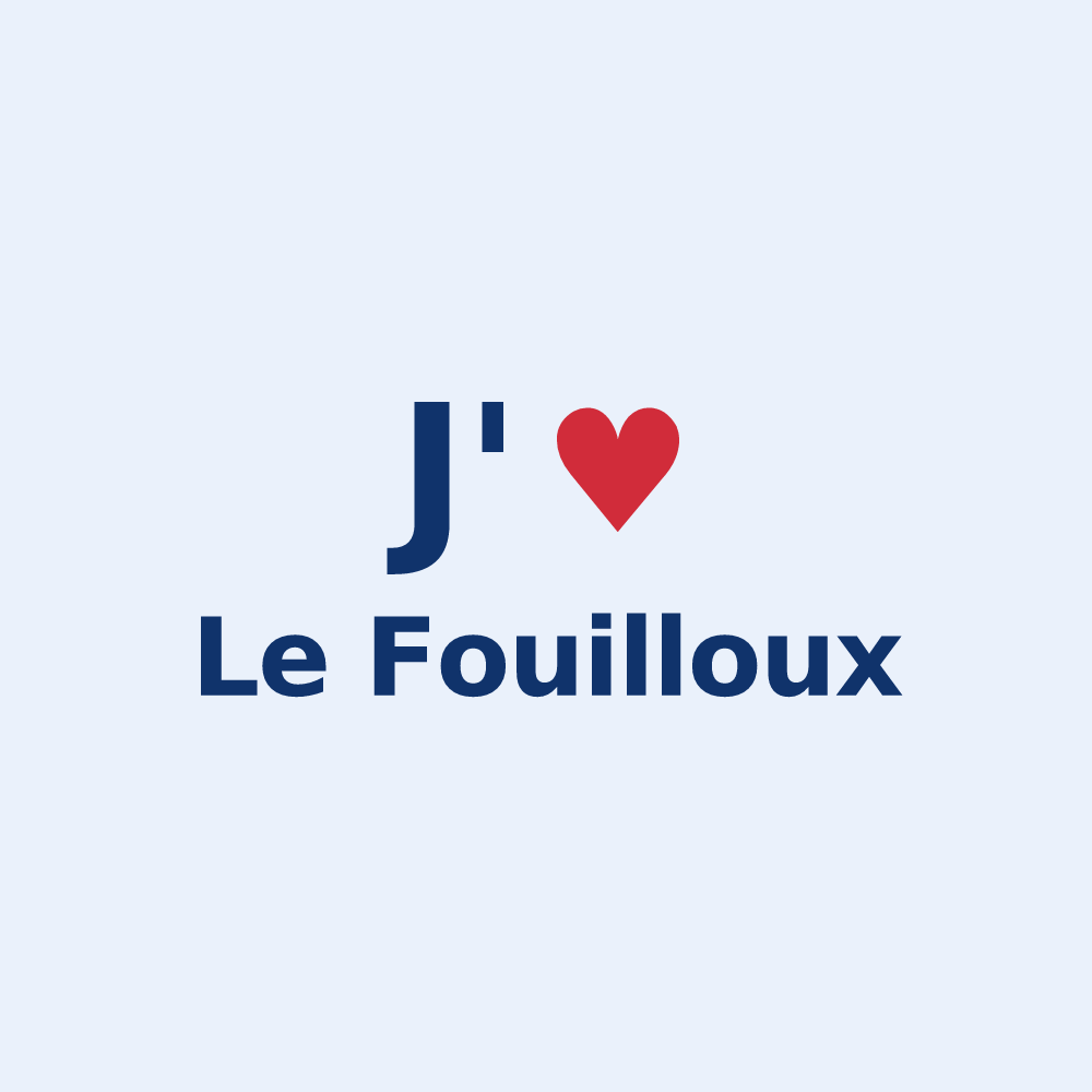 Sticker personnalisé Le Fouilloux — design J'aime Le Fouilloux