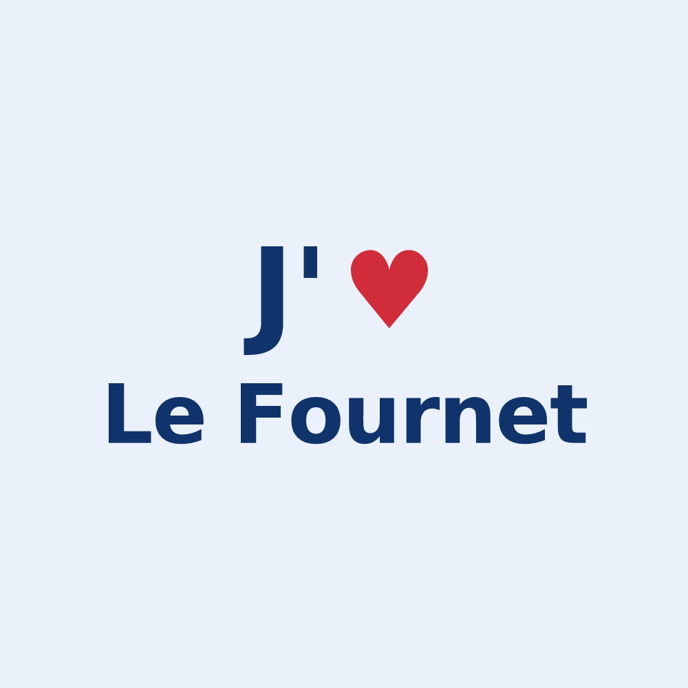 Sticker personnalisé Le Fournet — design J'aime Le Fournet
