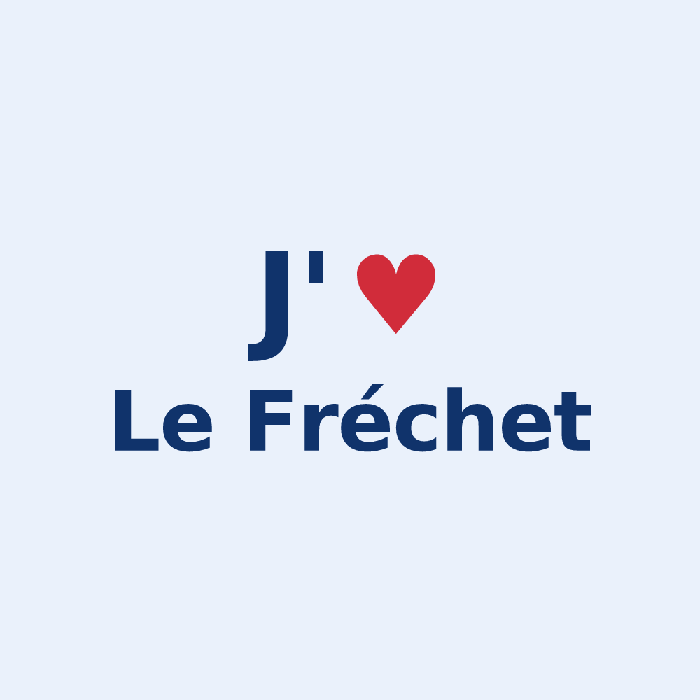 Sticker personnalisé Le Fréchet — design J'aime Le Fréchet