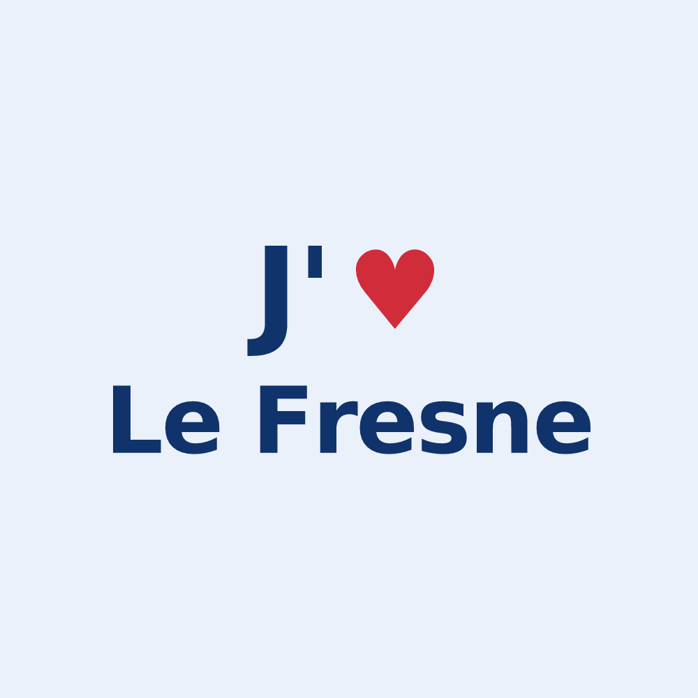 Sticker personnalisé Le Fresne — design J'aime Le Fresne