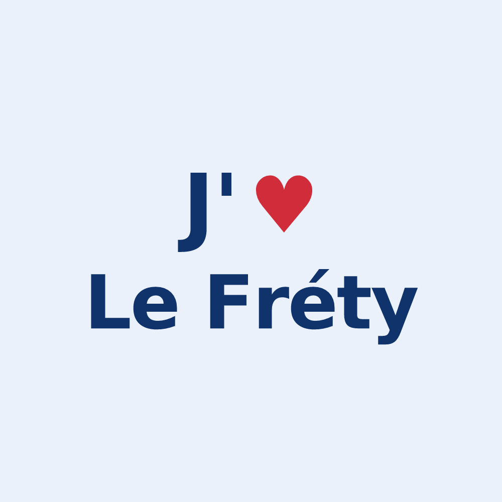 Sticker personnalisé Le Fréty — design J'aime Le Fréty