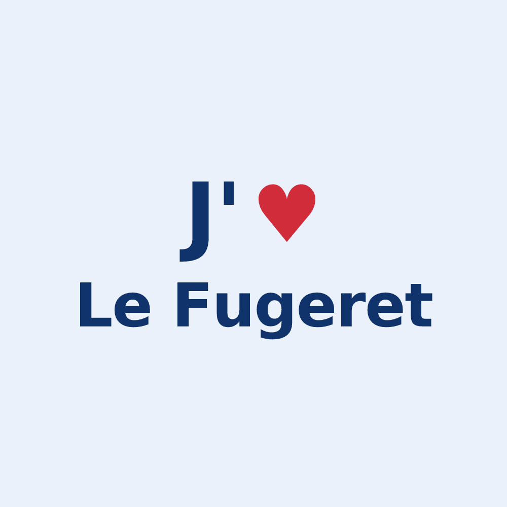 Sticker personnalisé Le Fugeret — design J'aime Le Fugeret