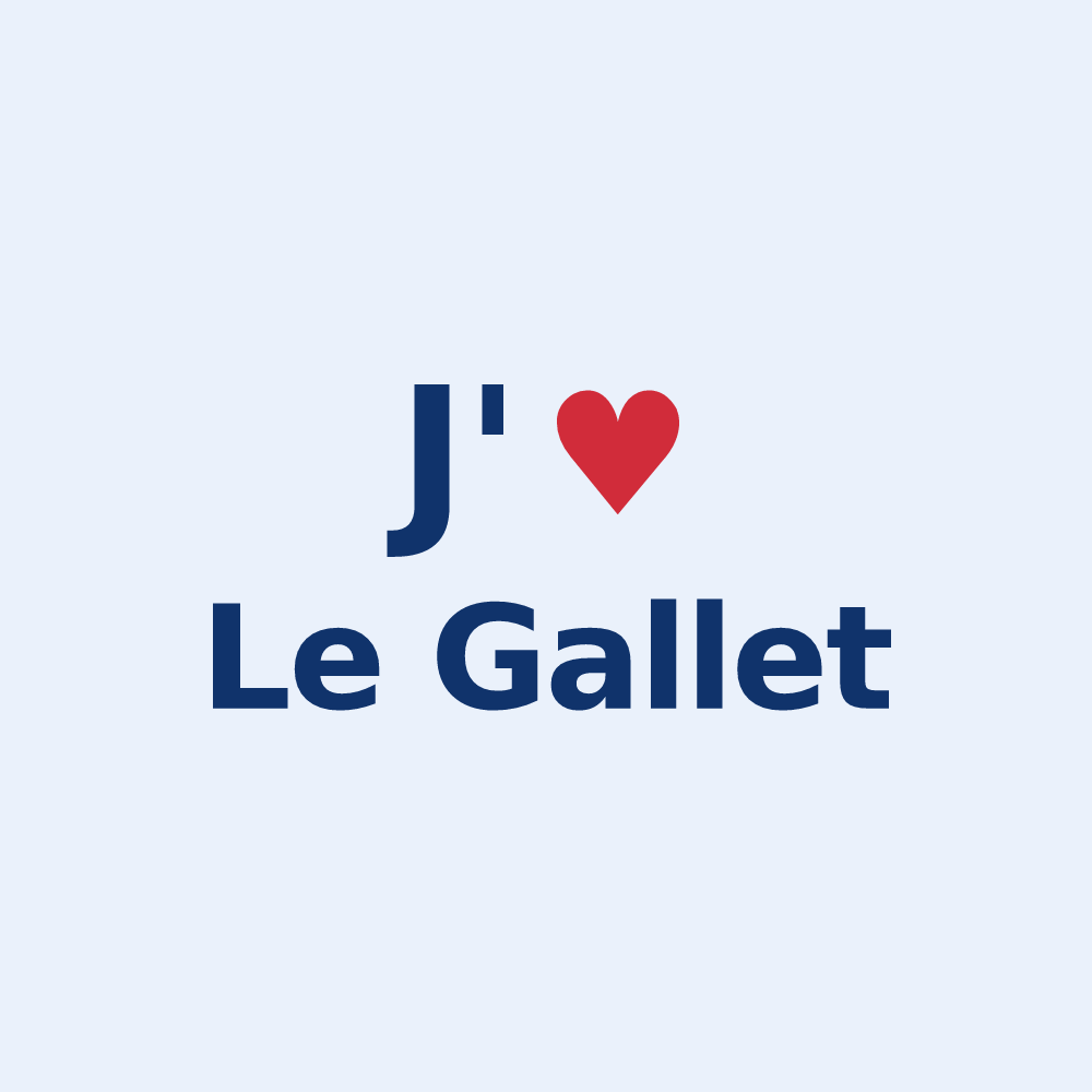 Sticker personnalisé Le Gallet — design J'aime Le Gallet