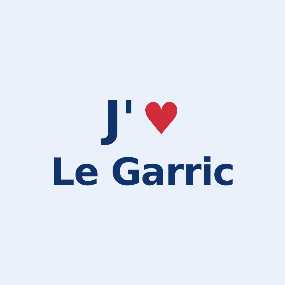 Sticker personnalisé Le Garric — design J'aime Le Garric