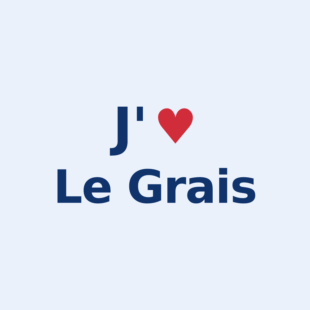 Sticker personnalisé Le Grais — design J'aime Le Grais