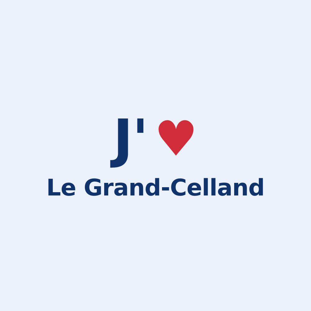 Sticker personnalisé Le Grand-Celland — design J'aime Le Grand-Celland