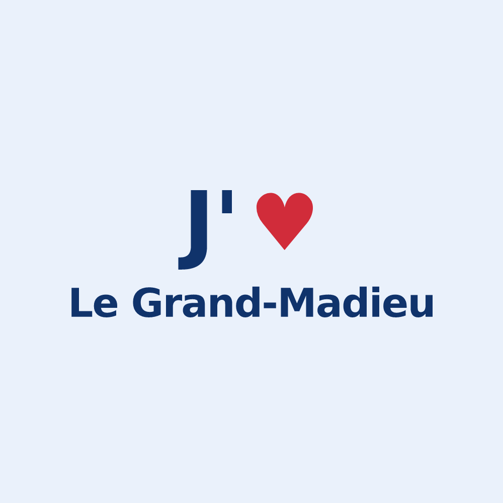 Sticker personnalisé Le Grand-Madieu — design J'aime Le Grand-Madieu