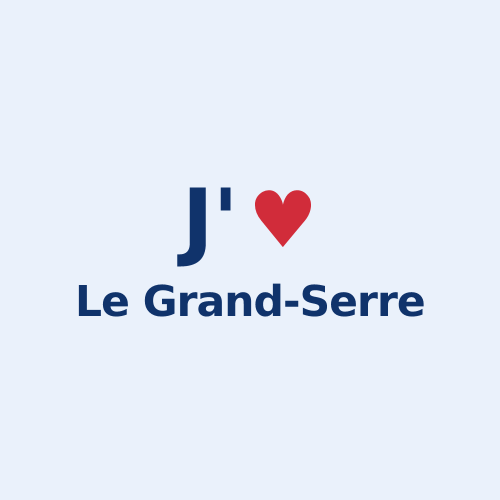 Sticker personnalisé Le Grand-Serre — design J'aime Le Grand-Serre