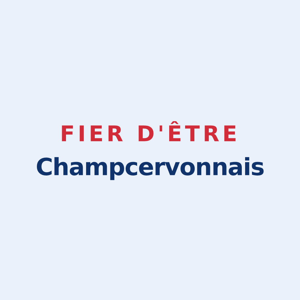 Sticker « Fier d'être Champcervonnais » — design pour Le Grippon