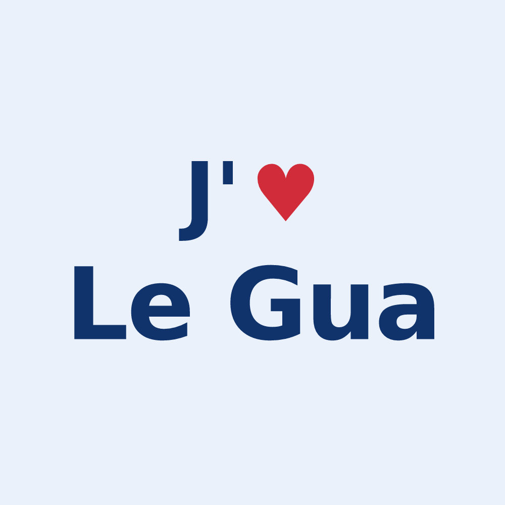 Sticker personnalisé Le Gua — design J'aime Le Gua