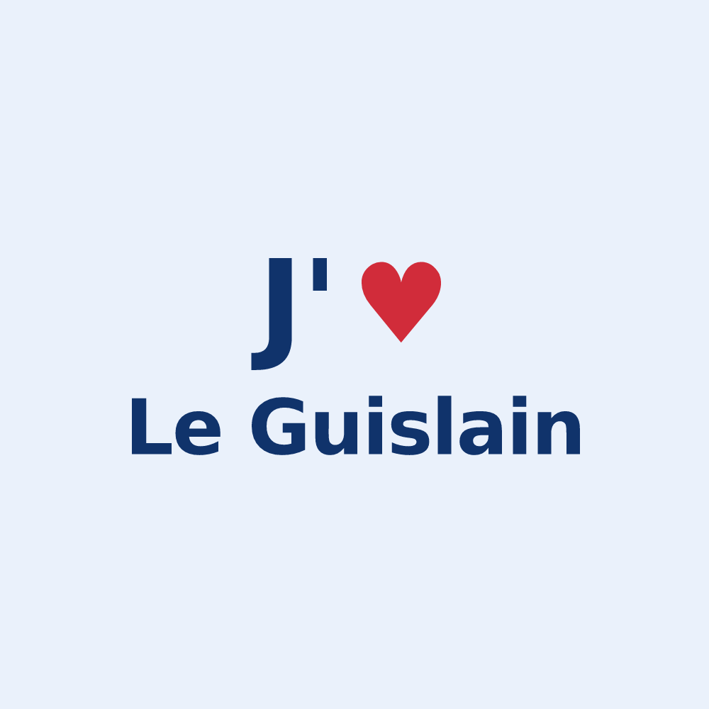 Sticker personnalisé Le Guislain — design J'aime Le Guislain