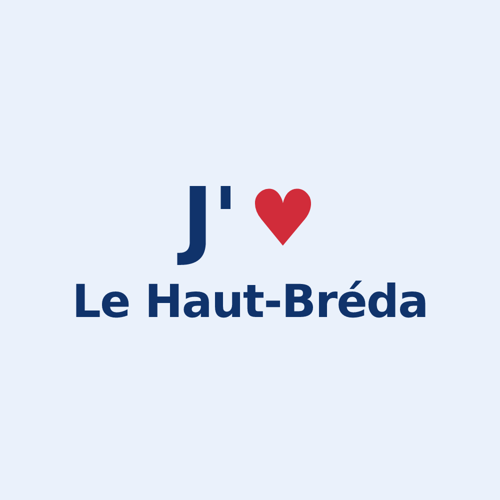 Sticker personnalisé Le Haut-Bréda — design J'aime Le Haut-Bréda