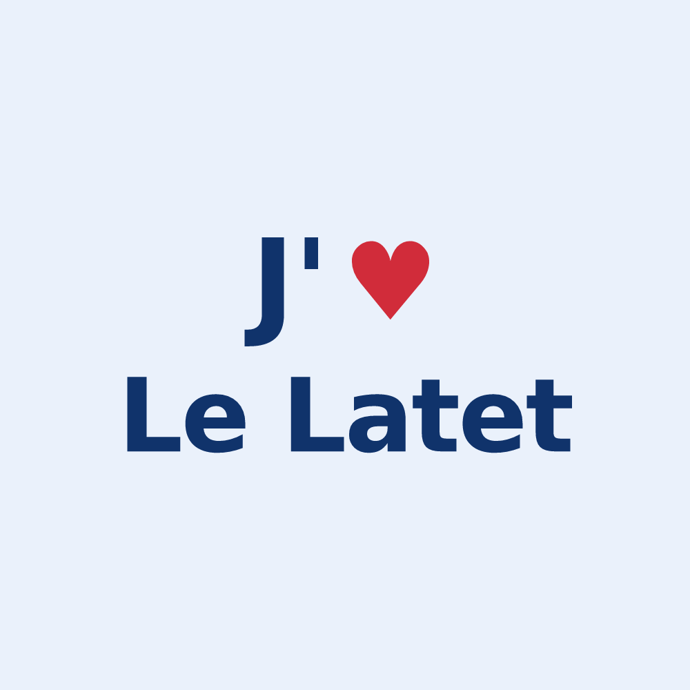 Sticker personnalisé Le Latet — design J'aime Le Latet