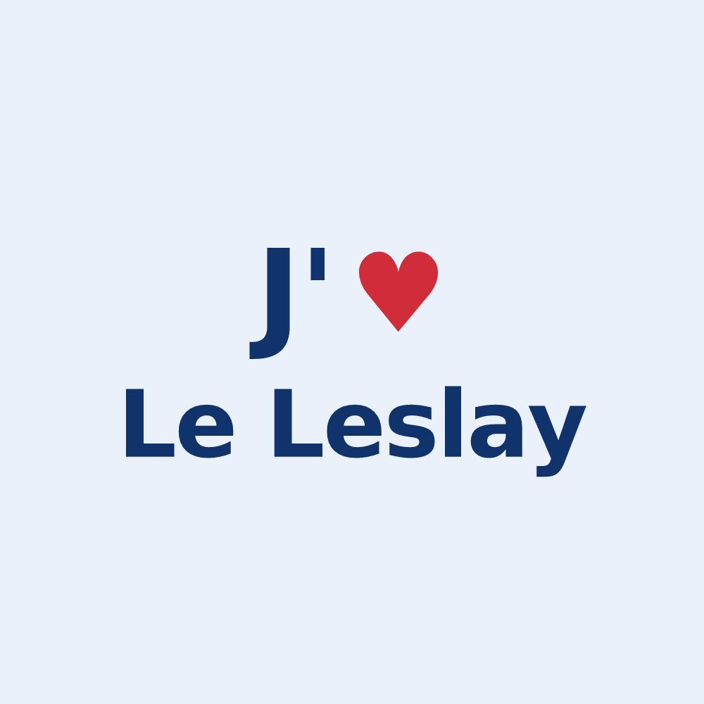 Sticker personnalisé Le Leslay — design J'aime Le Leslay