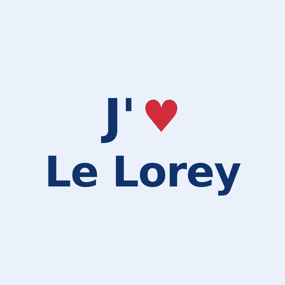 Sticker personnalisé Le Lorey — design J'aime Le Lorey