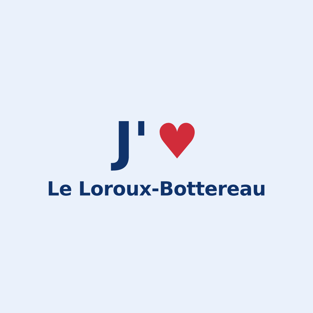 Sticker personnalisé Le Loroux-Bottereau — design J'aime Le Loroux-Bottereau