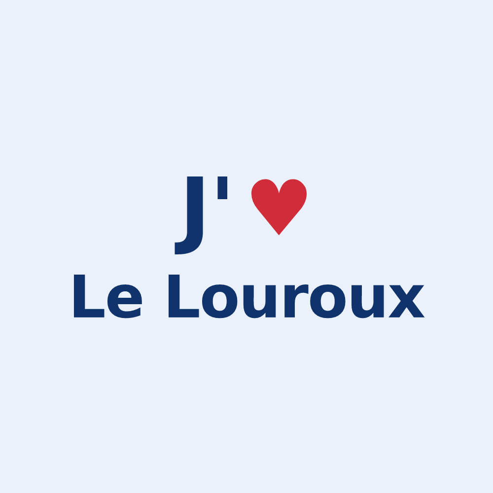 Sticker personnalisé Le Louroux — design J'aime Le Louroux