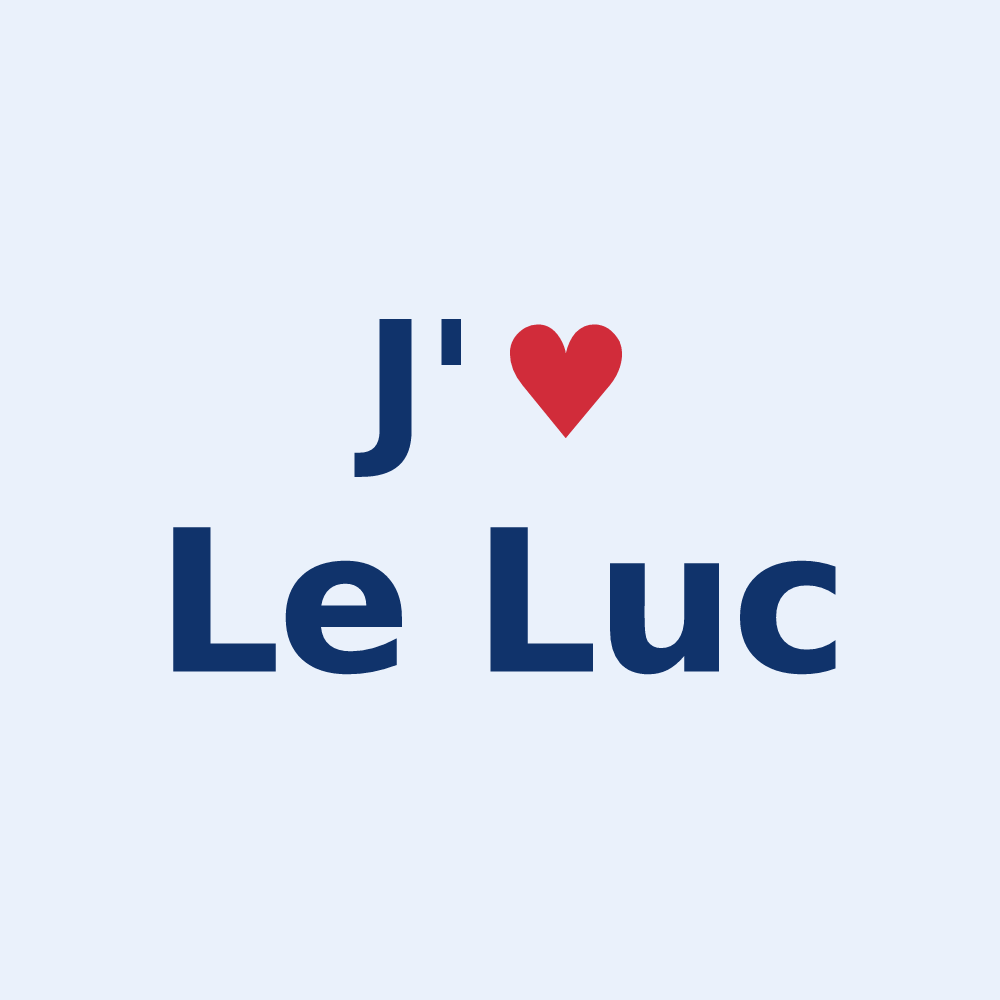 Sticker personnalisé Le Luc — design J'aime Le Luc