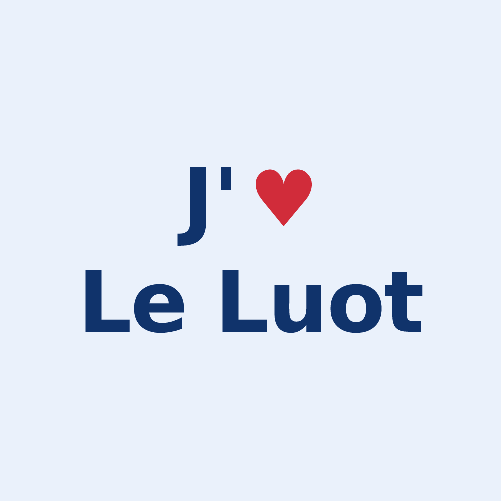 Sticker personnalisé Le Luot — design J'aime Le Luot