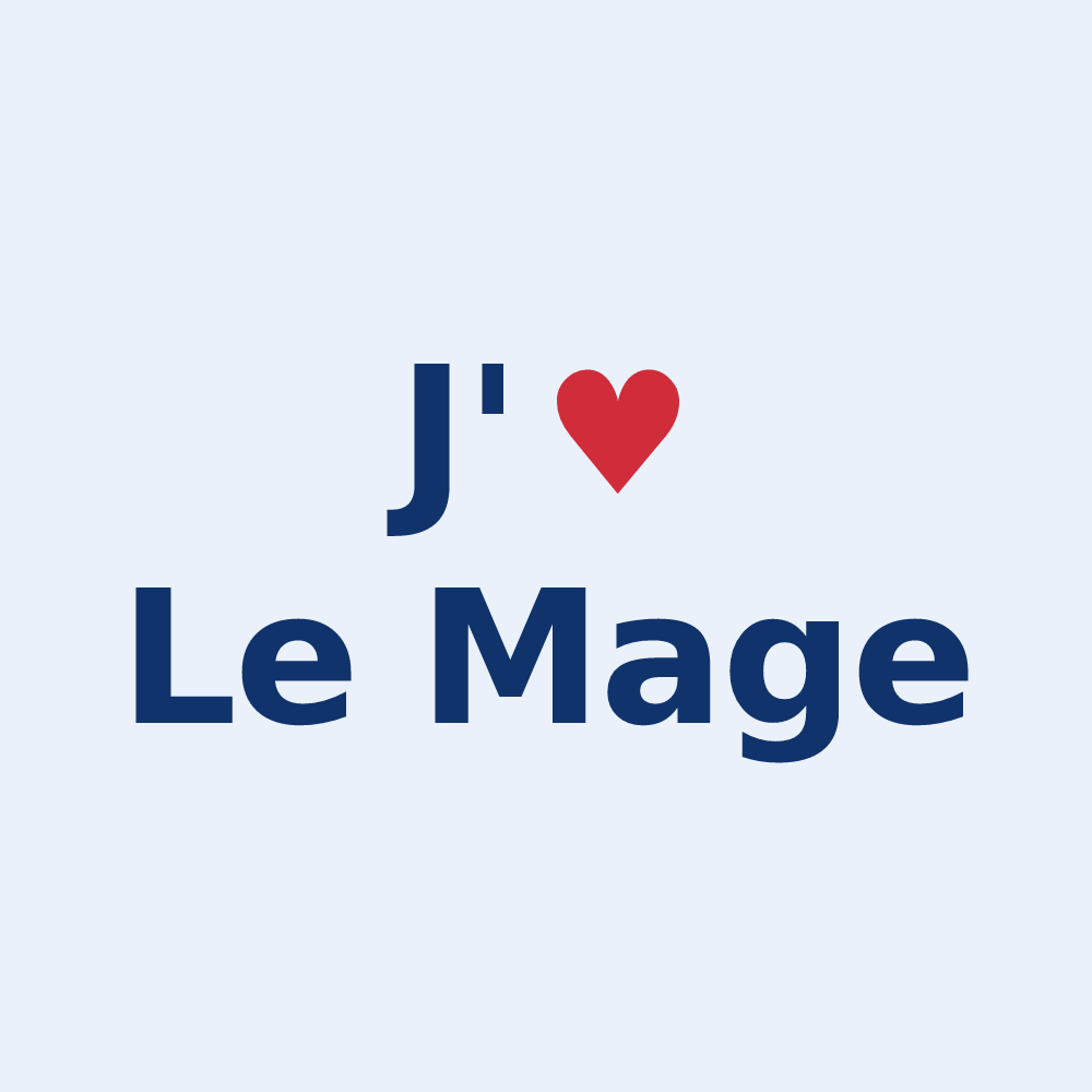 Sticker personnalisé Le Mage — design J'aime Le Mage