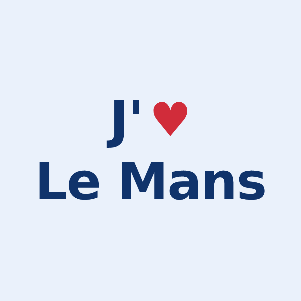 Sticker personnalisé Le Mans — design J'aime Le Mans