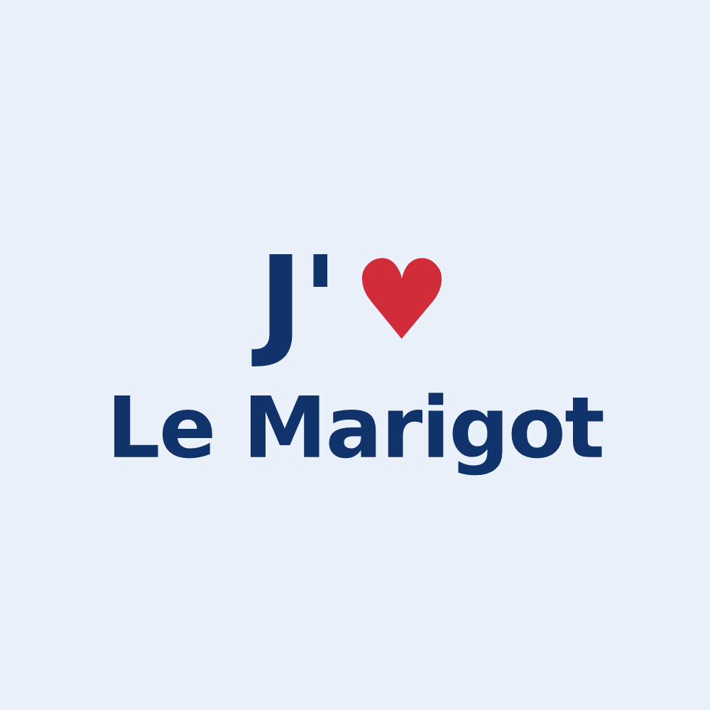 Sticker personnalisé Le Marigot — design J'aime Le Marigot
