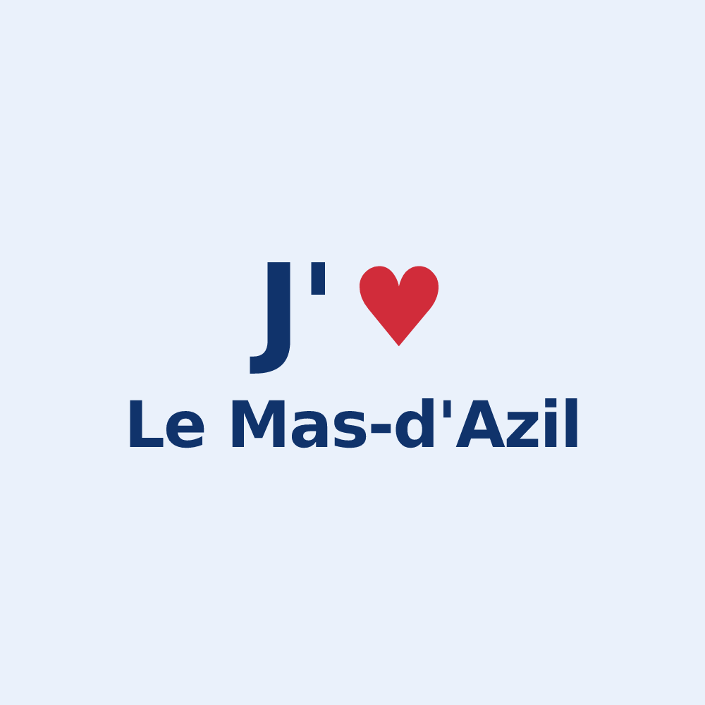 Sticker personnalisé Le Mas-d'Azil — design J'aime Le Mas-d'Azil
