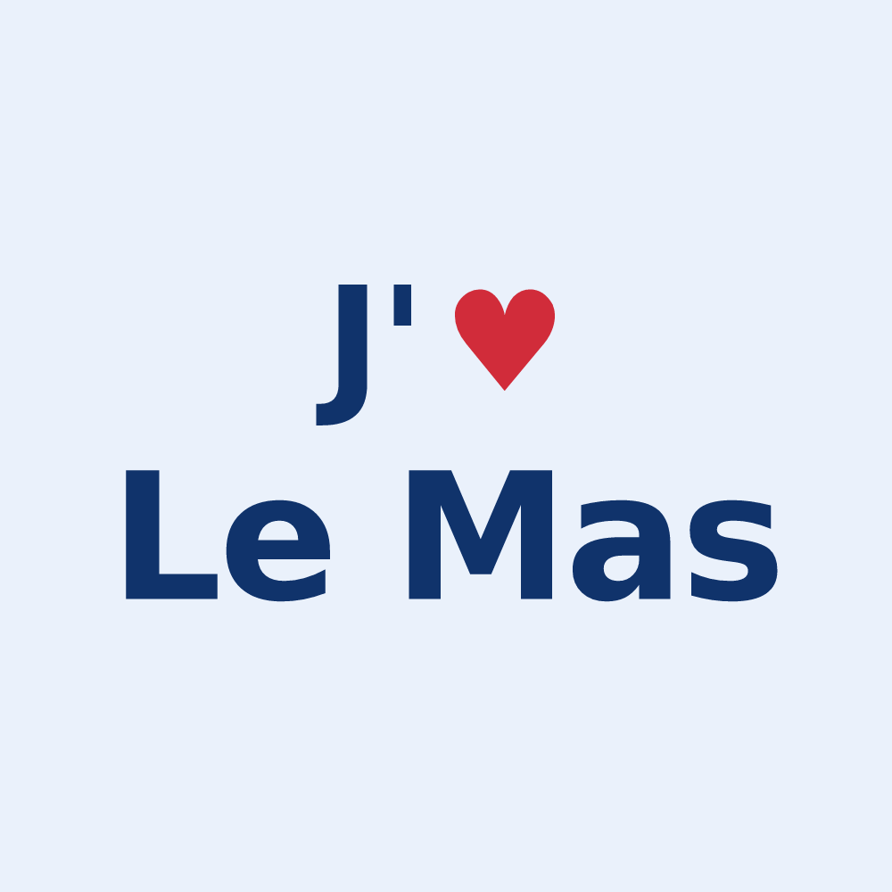 Sticker personnalisé Le Mas — design J'aime Le Mas