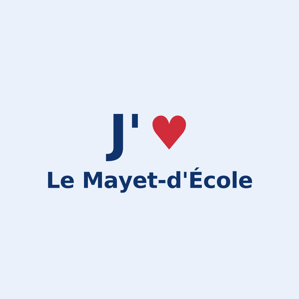 Sticker personnalisé Le Mayet-d'École — design J'aime Le Mayet-d'École