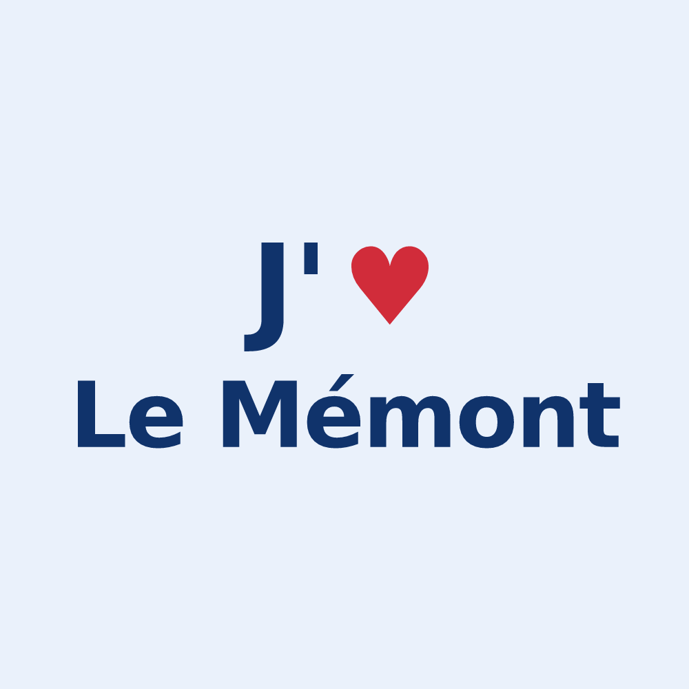 Sticker personnalisé Le Mémont — design J'aime Le Mémont