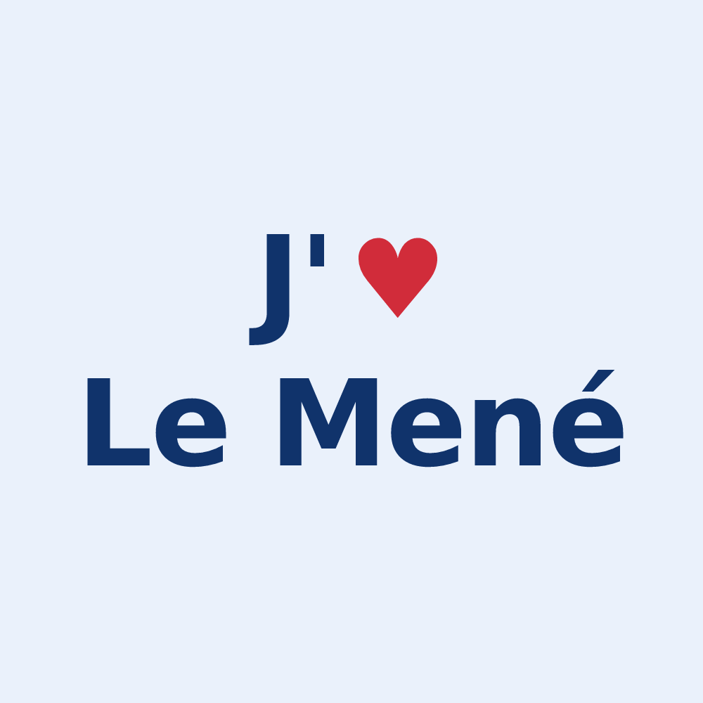 Sticker personnalisé Le Mené — design J'aime Le Mené